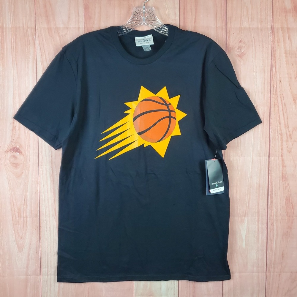 Fanatics Mens T-Shirt Medium Black 100% Cotton Phoenix Suns Basketball Pullover